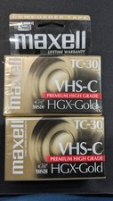 New Maxell Camcorder Video Tape Cassette 2 Pack HGX-Gold TC 30 Sealed