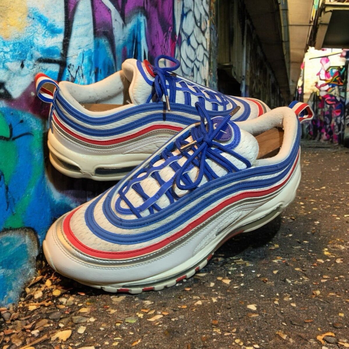 Nike Air Max 97 All Star Jersey White Blue Red Shoes 921826 Nike Air Max 97 All Star Jersey White Blue Red Shoes 921826