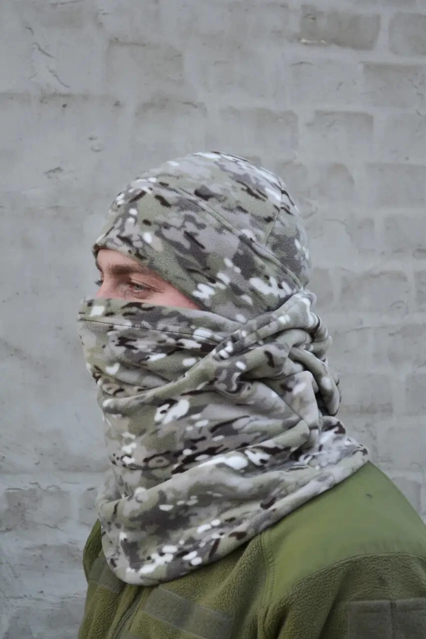 Winter multicam balaclava, warm fleece balaclava, winter balaclava for ZSU, 💛💙