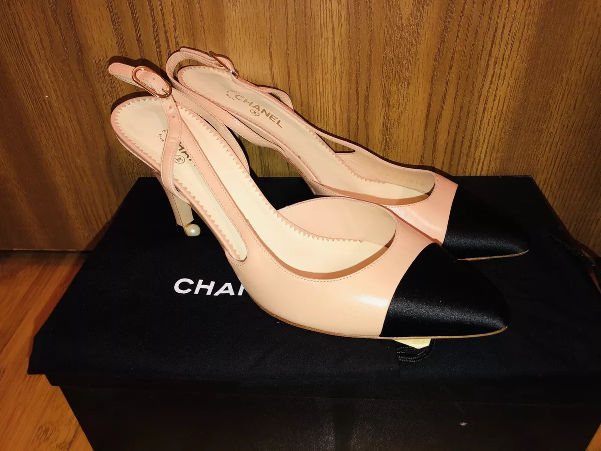 chanel slingback shoes for women gold