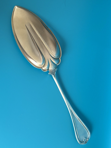 John R Wendt Florentine Sterling Silver Bright Cut Pie Server 10" No Monogram - Picture 10 of 16