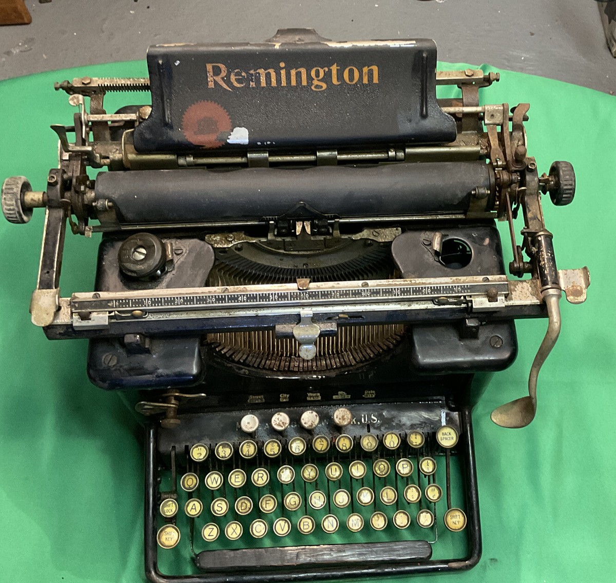 u*7様 激レアビンテージRemington Standard No.10タイプ Vintage Remington model 10 standard typewriter. For Part's