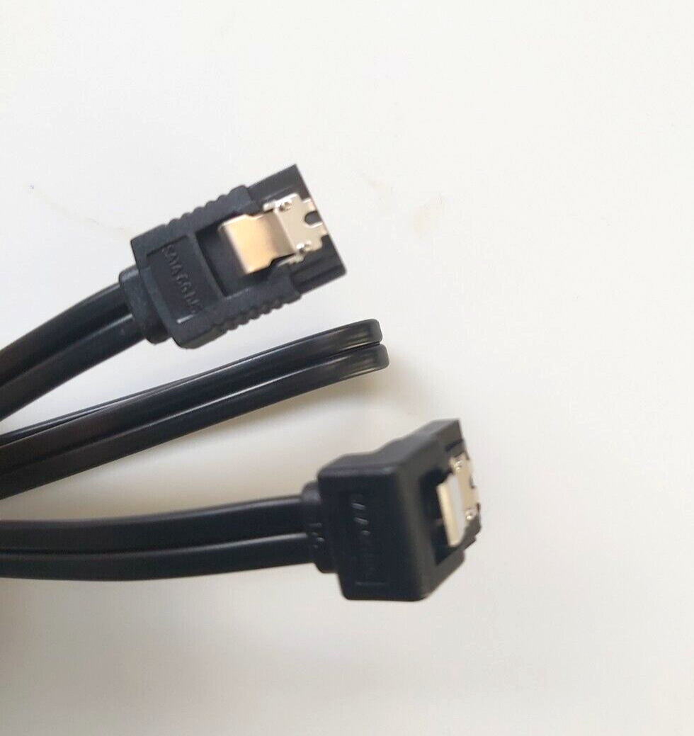 NEW MSI SATA 3 Cable Bundle (Set of 2) 6GB/s 18" Cables, Straight + 90