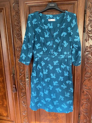 Seasalt Cornwall Damen Kleid blaugrün a Linie Größe 8