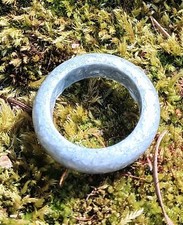 Handmade Unisex Silver Handmade Resin Ring Size 10