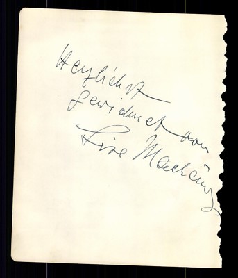 Michael Lenz and Lisa? Album Sheet Orignal Signed 1950s + ## BC G 23090