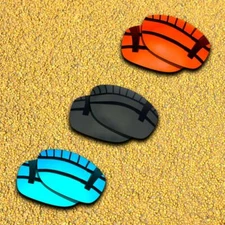 3 Sets Lenses Replacement for-Oakley Pit Bull Sunglasses-Black&Blue&Orange Red