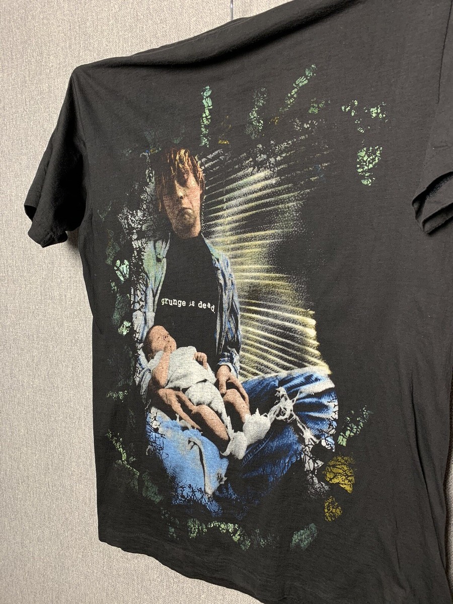 シャツ HUECLOSET Grunge Dying Overfit Shirt 25KERO394 Vintage Kurt Cobain Grunge Is Dead Shirt Empire 90s Single