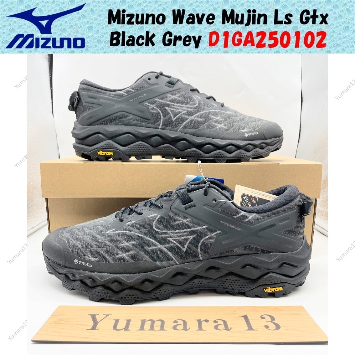 m*o様 【新品】MIZUNO WAVE MUJIN LS GTX 28.5 Mizuno Wave Mujin LS GTX Black / Metallic Silver - Mar 2025