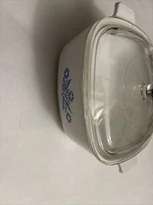 Rare Vintage Corning Ware Blue Cornflower 9 Inc-  A-5with Lid