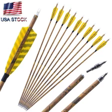 6/12pcs 30'' Carbon Arrows Archery SP500 Turkey Feathers Bow Target Hunting