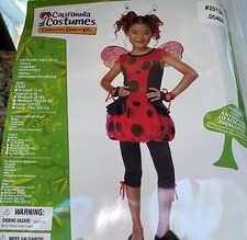 Cute As A Bug Ladybug Halloween Costume Cosplay Sz Sm 6-8 NEW California Costume