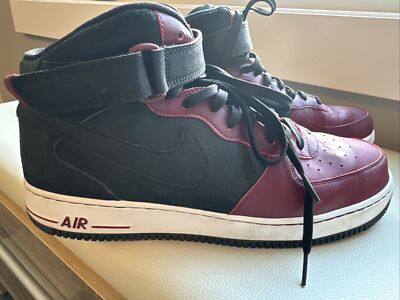 nike air force 1 mid burgundy