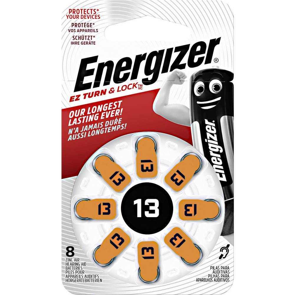 Energizer Batteria a bottone ZA 13 1.4 V 8 pz. 280 mAh Zinco-aria Hearing Aid
