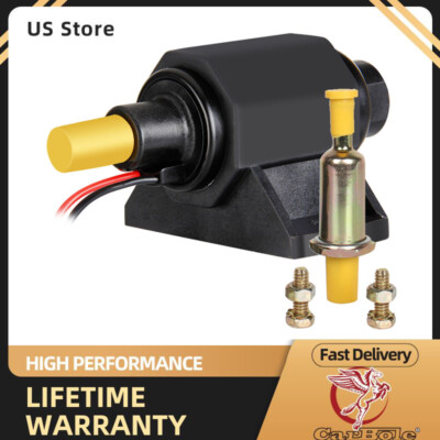 12s Micro Electric Gas Fuel Pump 35 GPH 4-7 psi External w/ Carburetor Universal