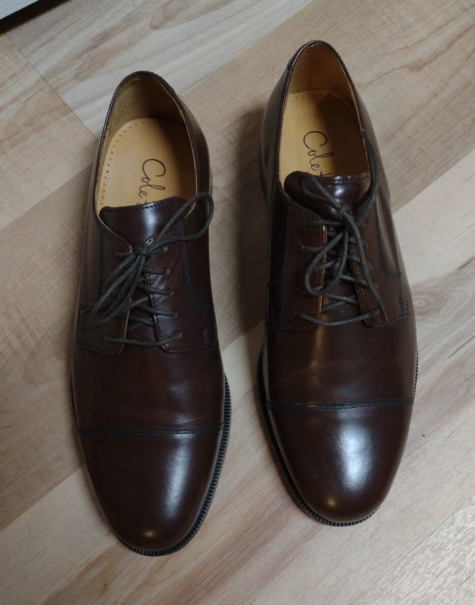SAOLA Scarpe Cole Haan taglia 10M uomo Cassady punta a cappuccio derby Oxford pelle mogano C07992