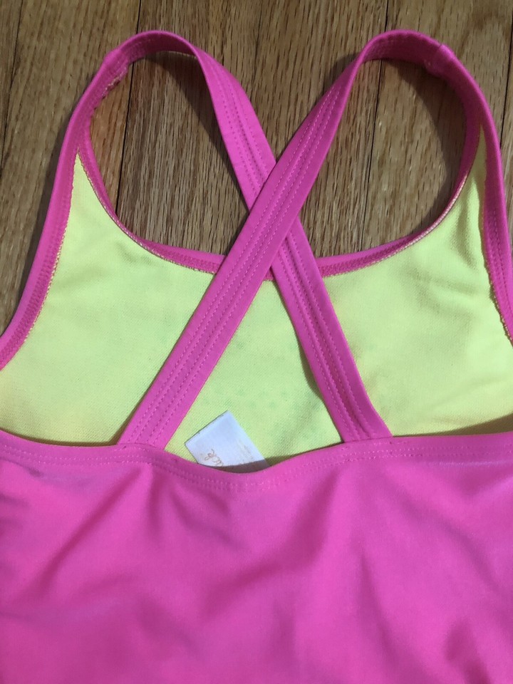 cat and jack girls one piece swimsuit size Small Fits 5/6 Cut Out Heart