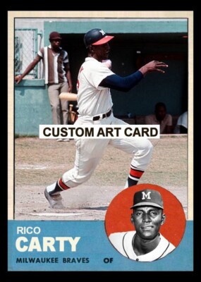 Rico Carty Milwaukee Braves Baseball Art Card