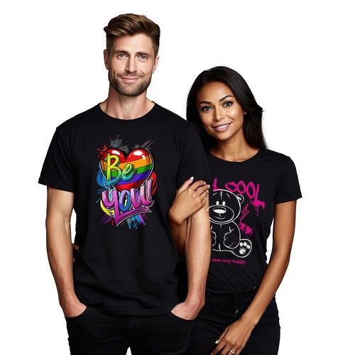 "Be You, Be Proud Pride_63 Rainbow Heart T-shirt - Celebrate Your Colors in Styl - Picture 10 of 46