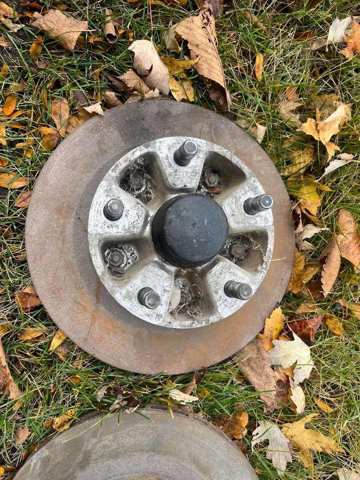 Par de bujes de rueda con rotores L R 1968-74 Porsche 911 912 Foto 4 de 4