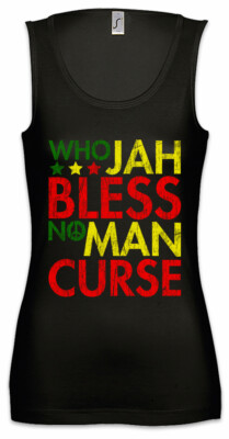 Who Jah Bless No Man Curse Damen Tank Top Rasta Rastafari Babylon Ska Reggae