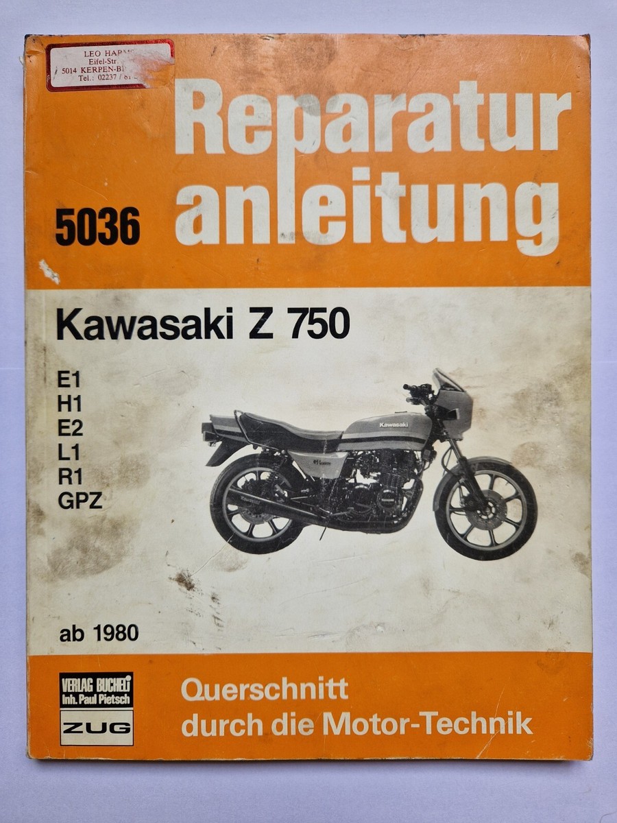Repair Manual 5036 Kawasaki Z750 And Z-750 From 1980 To 1988