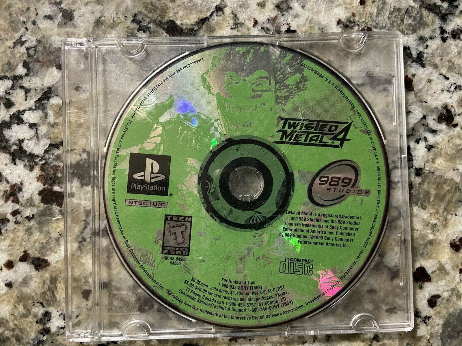 Twisted Metal 4 Greatest Hits Sony Playstation 1 PS1 MINT condition  COMPLETE! 711719456025