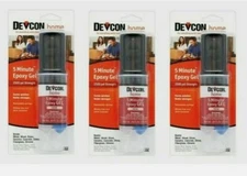 3~ Devcon 5 Minute EPOXY GEL Cream 0.84oz Cures Quick 2500 psi Hold Strong 21045