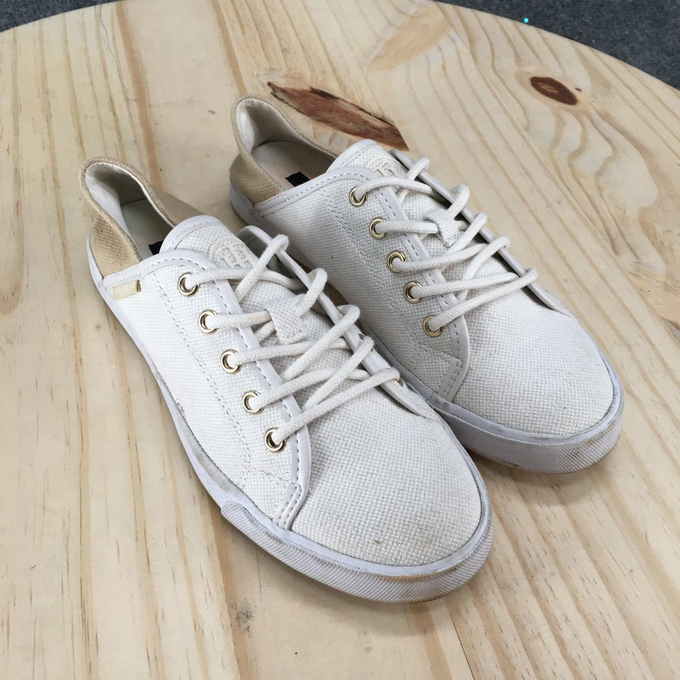 Tommy Hilfiger Zapatos Mujer 6 M Abatibles 4 Informales Tenis Blanco Con Cordones Parte Superior Baja Foto 3 de 4