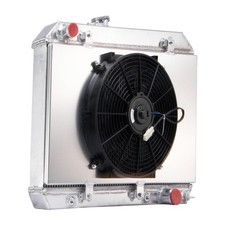 4 Row Aluminum Radiator  Fan Shroud 1965-1967 Pontiac LeMans Tempest GTO CC1680