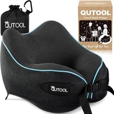 Nackenkissen Flugzeug Memory Foam Reisekissen mit verstellbaren Gurten, atmun...