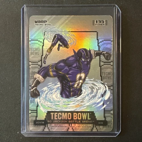 2026 Bo Jackson Battle Arena Tecmo Bowl Warp Silver Coin Flip Ice 135 Power