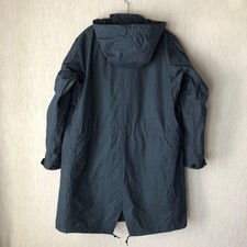 Margaret Howell Stencil Collar Coat Mods Coat W/ Wool Liner Hooded Navy Size S