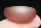 VTG Sz 7 Frosted Plum Art Glass White Inside Artesian Ring — photo 1