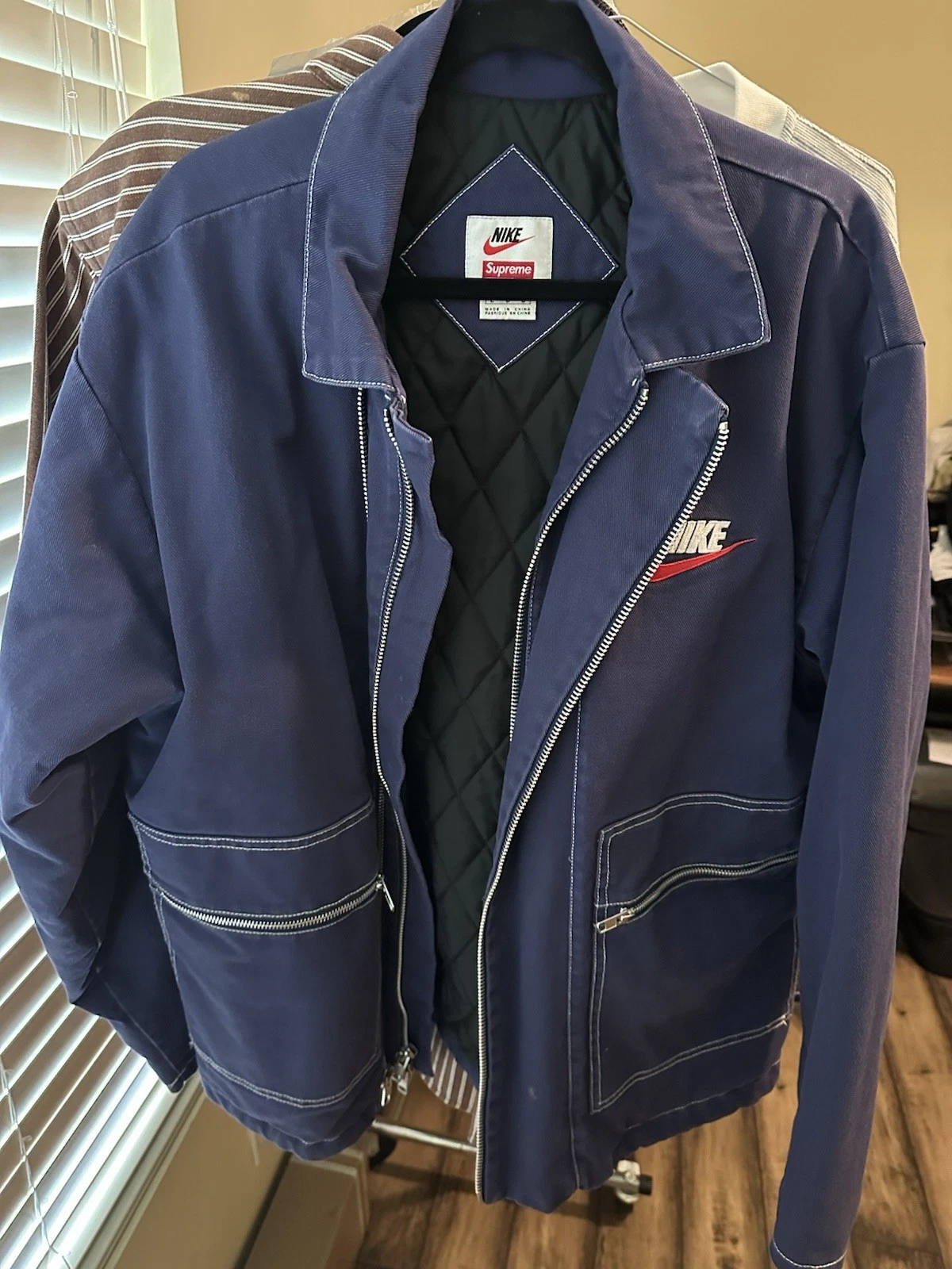 Veste de travail matelassée Nike Supreme double fermeture éclair