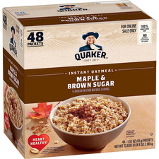 Quaker Instant Oatmeal, Maple  Brown Sugar, Individual Packets, 1.51 Ounce USA