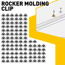 100Pcs Rocker Panel Clip&Sealer Moulding Car Fastener Body Retainer Fit 9mm Hole