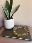 Vintage MCM Anchor Hocking "Boopie" Bubble Glass Ashtray Trinket Dish Champagne