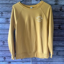 Old Navy Women's Sweatshirt Size M Yellow Brunch Crew Long-Sleeved Pullover