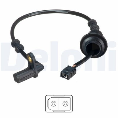 Hinterachse rechts DELPHI SS20486 Sensor, Raddrehzahl für MERCEDES-BENZ