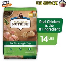 Natural Dry Dog Food Real Chicken & Veggies Recipe 14 Lbs No Artificial Flavors 1.98 per pound