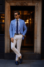 Savile Row Company Brixton Blazer 42S Light Blue NWOT Modern Fit Men  s Jacket