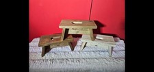 Handmade Small Wooden Step Stool/ Child's Seat/Decorative Plant Stand