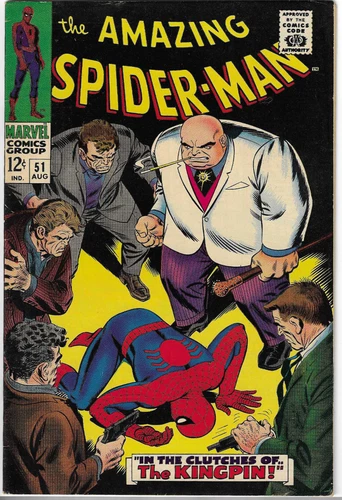 Amazing Spider-Man #51 (1967) Kingpin Cover VF- 7.5 High Eye Appeal Marvel