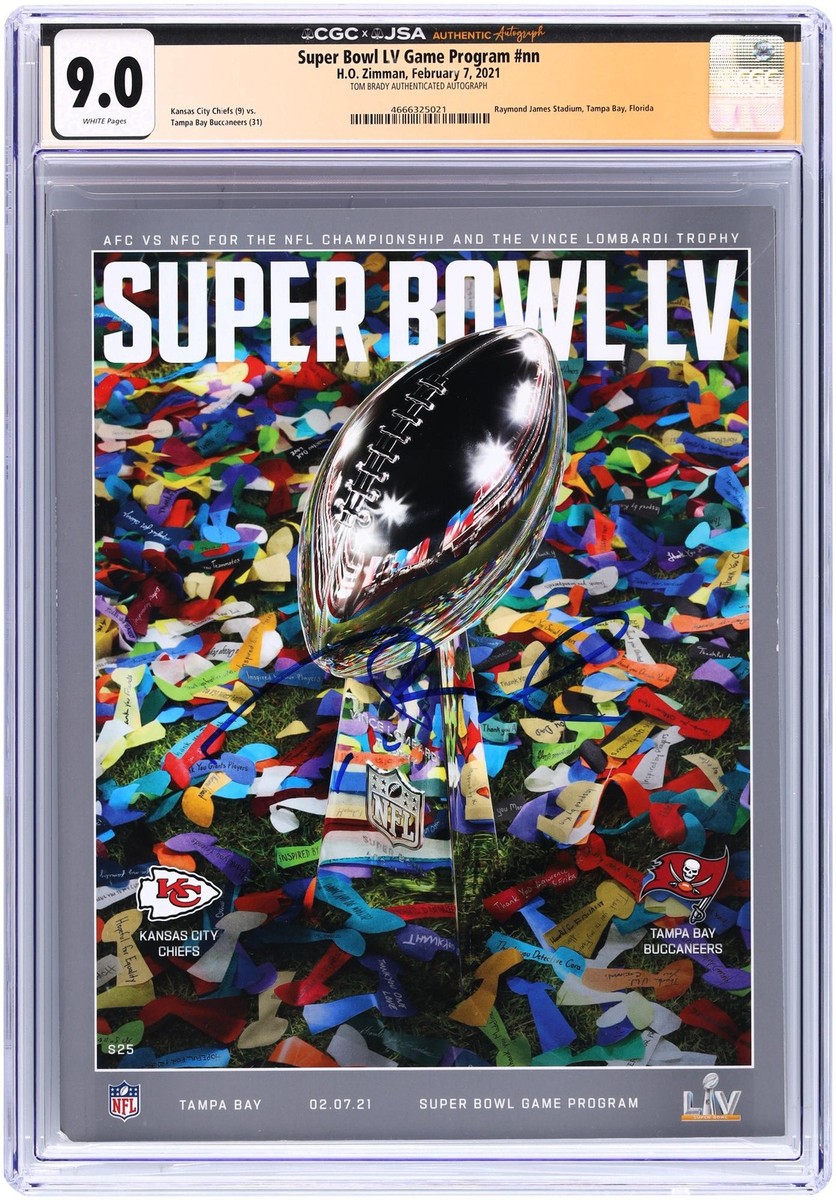 Tom Brady Buccaneers Autographed February 7, 2021 Super Bowl LV