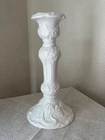 Vintage Westmoreland Milk Glass Paneled Grape Candlestick White Pressed Glass