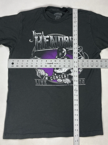 Jimi Hendrix Live In Concert 1969 Grafik T-Shirt Herren Medium grau Musik Merch - Bild 6 von 8