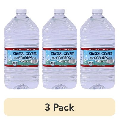 Natural Spring Water 3 Pack 1 Gallon Plastic Jugs Pure Mountain Fresh
