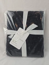 Pottery Barn Belgian Flax Linen (1) Pillow Sham Euro Flax New Black 26x26