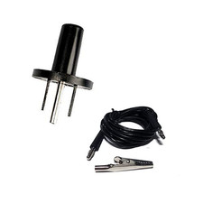 ESD Grounding Cable with Alligator Clip 8' Long with Banana Jack Outlet Plug 